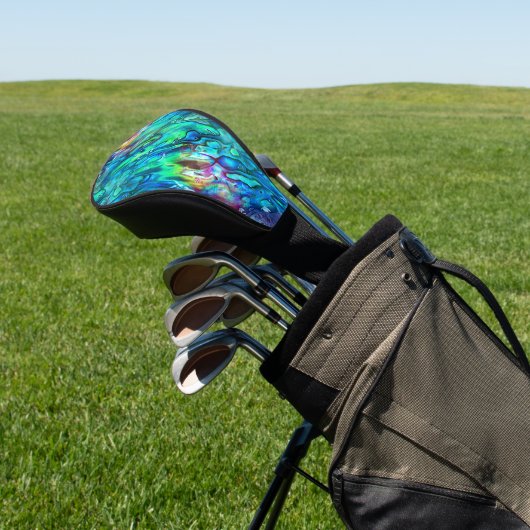 Nieuw-Zeeland Abalone Paua Shell Pattern 1 Golfheadcover (Insitu)
