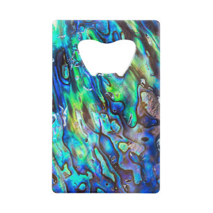 Nieuw-Zeeland Abalone Paua Shell Pattern 1 Kredietkaart Flessenopener