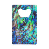 Nieuw-Zeeland Abalone Paua Shell Pattern 1 Kredietkaart Flessenopener (Achterkant)