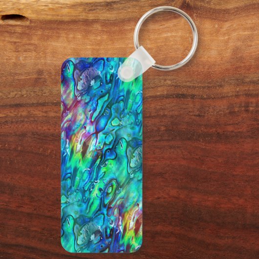 Nieuw-Zeeland Abalone Paua Shell Pattern 1 Sleutelhanger (Achterkant)