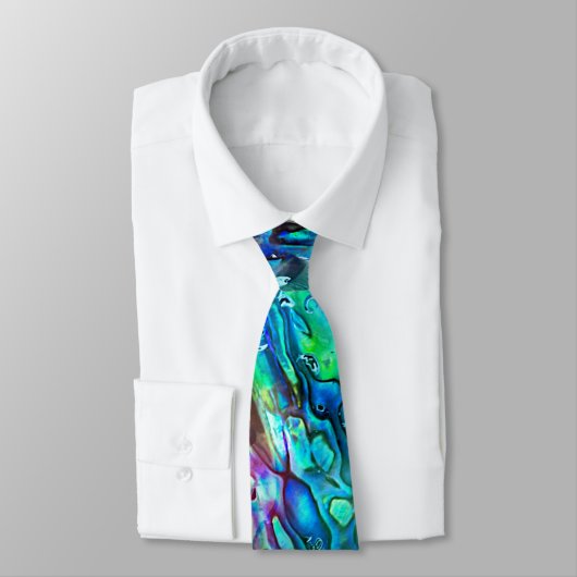 Nieuw-Zeeland Abalone Paua Shell Pattern 1 Stropdas (Gebonden)