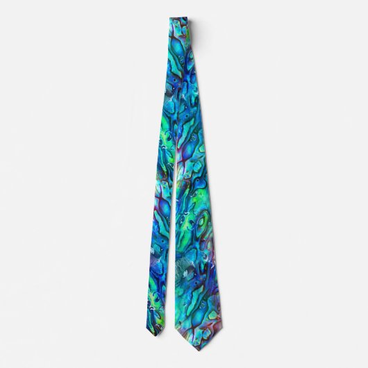 Nieuw-Zeeland Abalone Paua Shell Pattern 1 Stropdas (Achterkant)