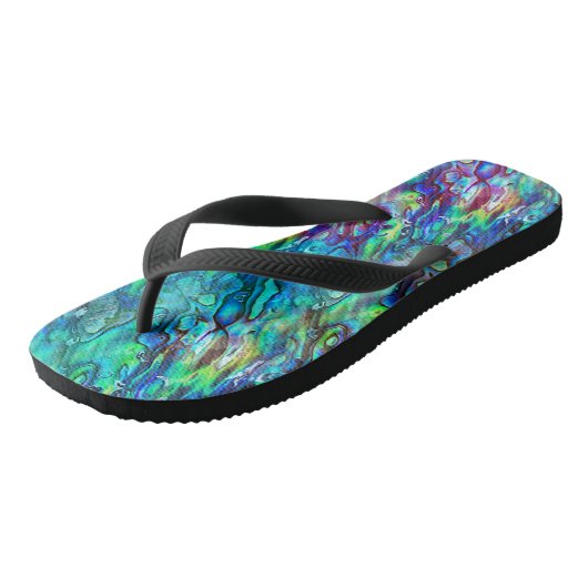 Nieuw-Zeeland Abalone Paua Shell Pattern 1 Teenslippers (Schuin)