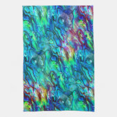 Nieuw-Zeeland Abalone Paua Shell Pattern 1 Theedoek (Verticaal)