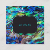 Nieuw-Zeeland Abalone Paua Shell Pattern 1 Vierkante Visitekaartje (Achterkant)