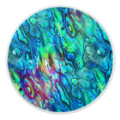 Nieuw-Zeeland Abalone Paua Shell Pattern 1a Keramische Knop (Voorkant)