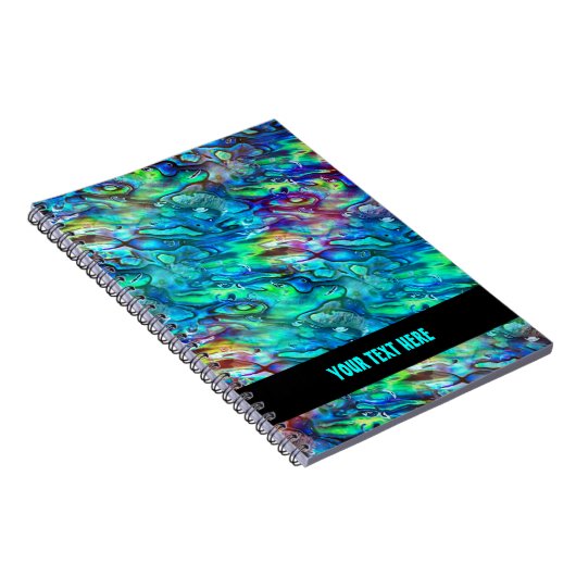 Nieuw-Zeeland Abalone Paua Shell Pattern 1a Notitieboek (Rechterzijde)