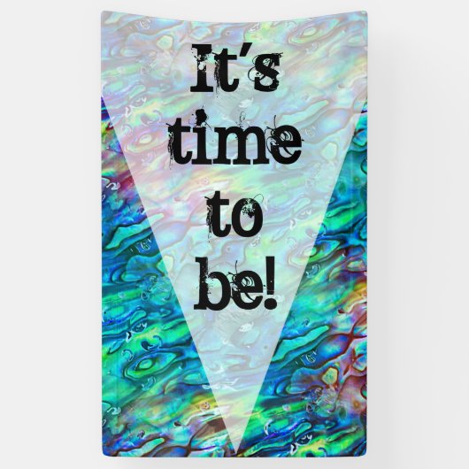 Nieuw-Zeeland Abalone Paua Shell Pattern 1a Spandoek (Verticaal)