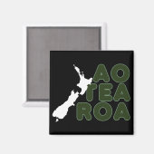 NIEUW ZEELAND AOTEAROA NZ LAND GRAFISCHE MAORI NAA MAGNEET (Voorkant / Achterkant)
