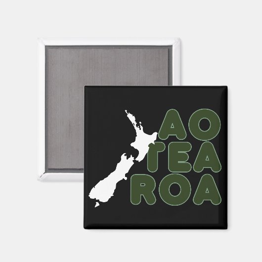 NIEUW ZEELAND AOTEAROA NZ LAND GRAFISCHE MAORI NAA MAGNEET (Voorkant / Achterkant)