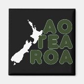 NIEUW ZEELAND AOTEAROA NZ LAND GRAFISCHE MAORI NAA MAGNEET (Voorkant)