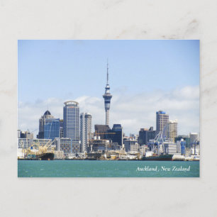 Nieuw-Zeeland, Auckland, City Skyline Feestdagenkaart