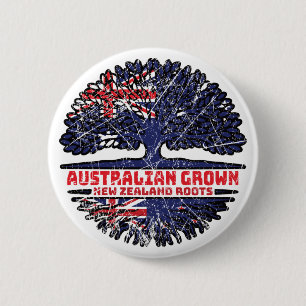 Nieuw-Zeeland - Australische Australische boom Ronde Button 5,7 Cm