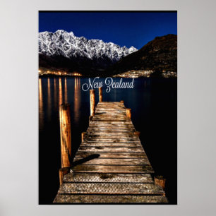 Nieuw-Zeeland bij nacht Poster