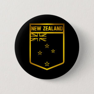 Nieuw-Zeeland Emblem Ronde Button 5,7 Cm