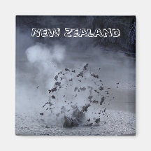 Nieuw-Zeeland - Exploding Mud (Fridge Magnet)