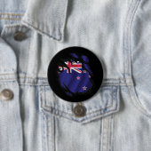 Nieuw-Zeeland Gekopieerde vlag Ronde Button 7,6 Cm (In situ)