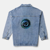 NIEUW-ZEELAND KAART KORU PAUA DENIM JACKET (Achterkant)
