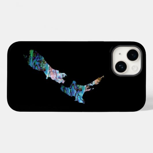 NIEUW-ZEELAND KAART PAUA Hoesje-Mate iPhone CASE (Achterkant (horizontaal))