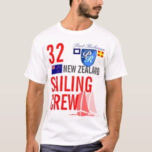 Nieuw-Zeeland Kailing Crew Nautical T-shirt