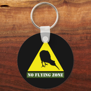 Nieuw-Zeeland, Kiwi Bird & No Flying Zone/Aotearoa Sleutelhanger