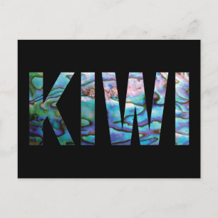 NIEUW ZEELAND KIWI EENVOUDIGE PAUA BRIEFKAART