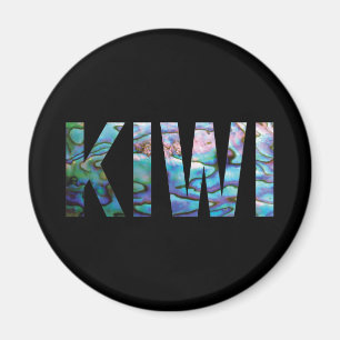 NIEUW ZEELAND KIWI EENVOUDIGE PAUA MAGNEET
