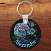 NIEUW-ZEELAND KIWI EN FERN PAUA SLEUTELHANGER (Voorkant)