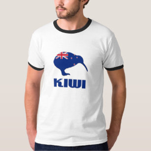 Nieuw-Zeeland Kiwi Mannen Ringer Shirt