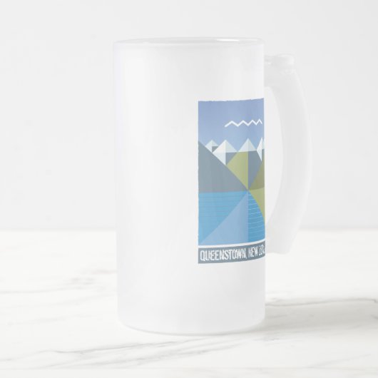 NIEUW-ZEELAND KIWI QUEENSLAND ZUID-ISLAND MATGLAS BIERPUL (Voorkant rechts)