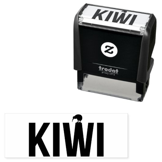 NIEUW ZEELAND KIWI-TEKST ZELF-INKENDE STAMP  ZELFINKTENDE STEMPEL (In situ)