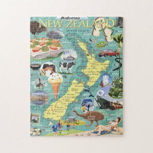 Nieuw-Zeeland Kiwiana Legpuzzel