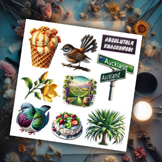 Nieuw-Zeeland Kiwiana Set 4  Sticker