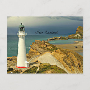 Nieuw-Zeeland Landschap met Vuurtoren Briefkaart