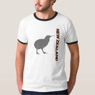 Nieuw-Zeeland Modern Kiwi Mannen Ringer T-Shirt
