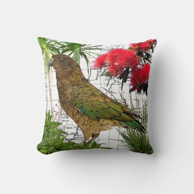 Nieuw-Zeeland Native Kea Pillow Kussen (Voorkant)