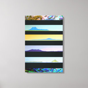 NIEUW ZEELAND NOORD - EILANDSCHAPPEN CANVAS AFDRUK