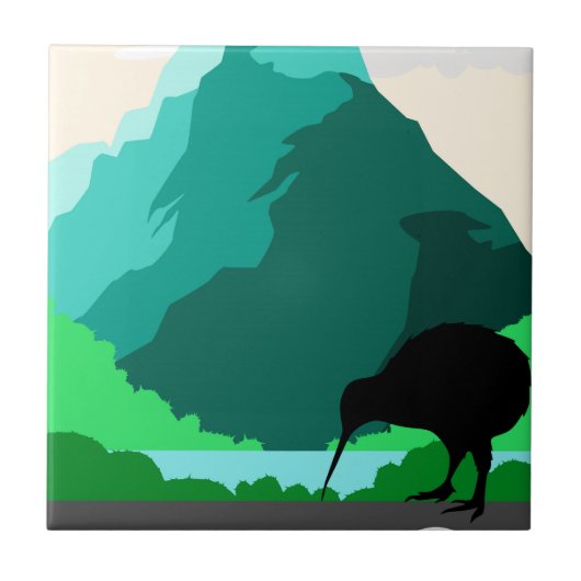 Nieuw-Zeeland ontwerp Tegeltje (Voorkant)