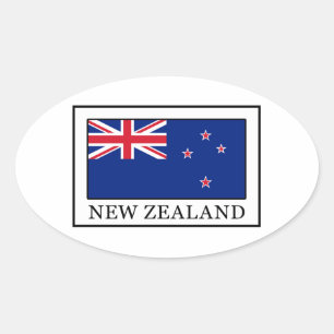 Nieuw-Zeeland Ovale Sticker