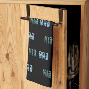 NIEUW ZEELAND PAUA KIA ORA GREETTING TEA TOWEL THEEDOEK