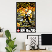  Nieuw-Zeeland reizen Poster (Thuiskantoor)