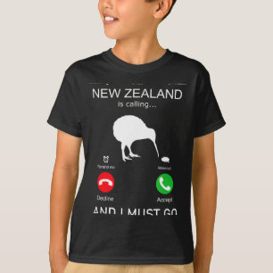 Nieuw-Zeeland Roept En Ik Moet Gaan, Zeeland Funn T-shirt