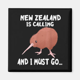 Nieuw-Zeeland Roept Kiwi Vogel Wilde Dieren Dier Magneet