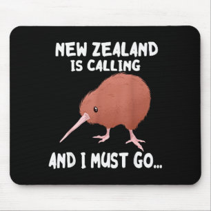 Nieuw-Zeeland Roept Kiwi Vogel Wilde Dieren Dier Muismat