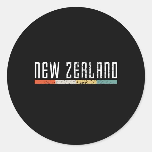Nieuw-Zeeland Ronde Sticker (Voorkant)