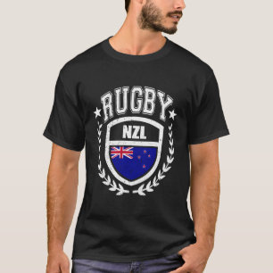 Nieuw-Zeeland Rugby Gear Nieuw-Zeeland Vlag Sport T-shirt
