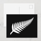 Nieuw-Zeeland Silver Fern Briefkaart (Voorkant / Achterkant)