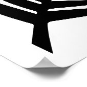 Nieuw-Zeeland Silver Fern Poster (Hoek)