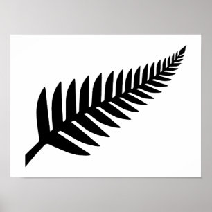 Nieuw-Zeeland Silver Fern Poster
