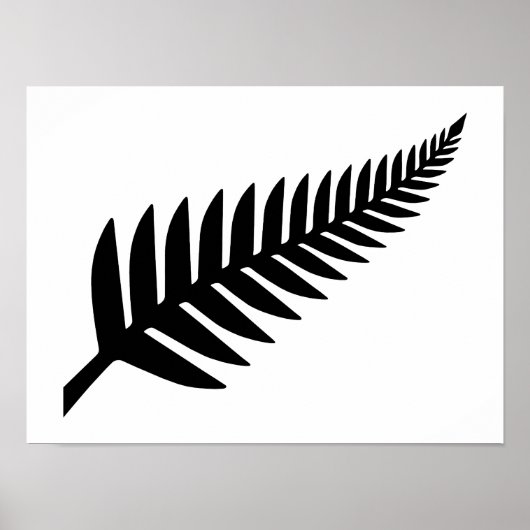 Nieuw-Zeeland Silver Fern Poster (Voorkant)